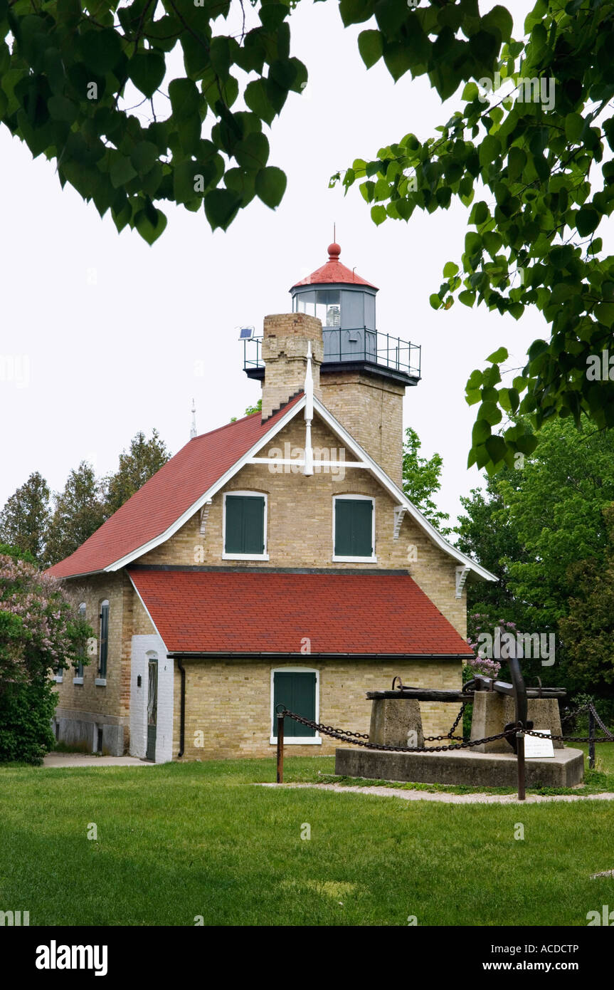 Eagle Bluff Lighthouse Peninsula State Park Wisconsin Stock Photo