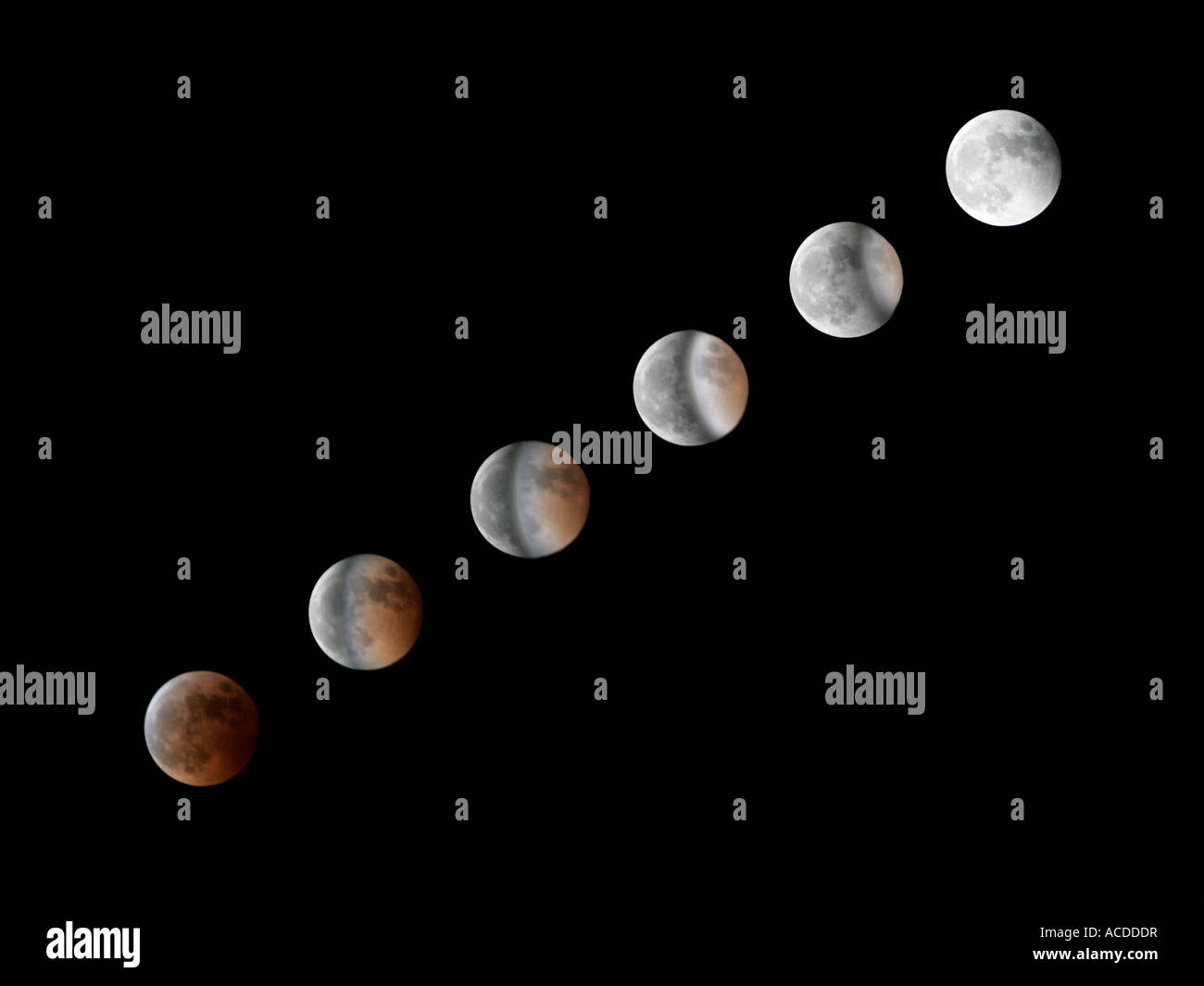 Lunar Eclipse Sequence Stock Photo - Alamy