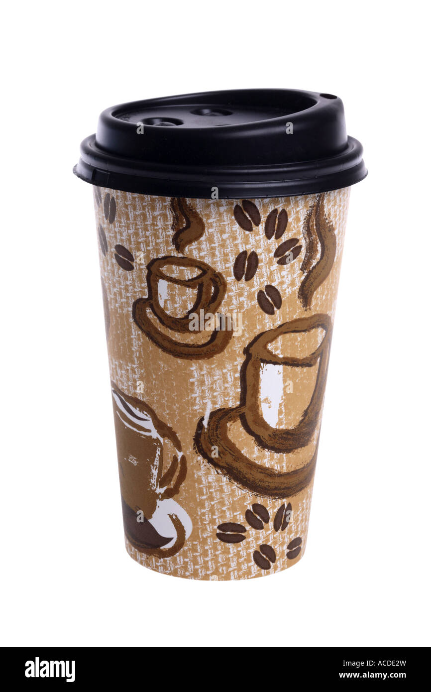 Coffee Cup cut out on white background Stock Photo - Alamy