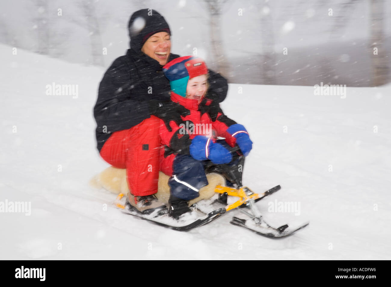 Tobogganing lapland hires stock photography and images Alamy