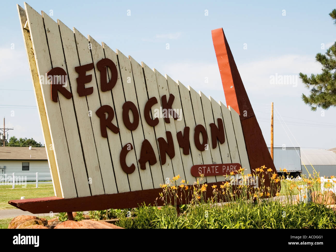 Red Rock Canyon State Park Entrance Sign Hinton OK USA Stock Photo Alamy