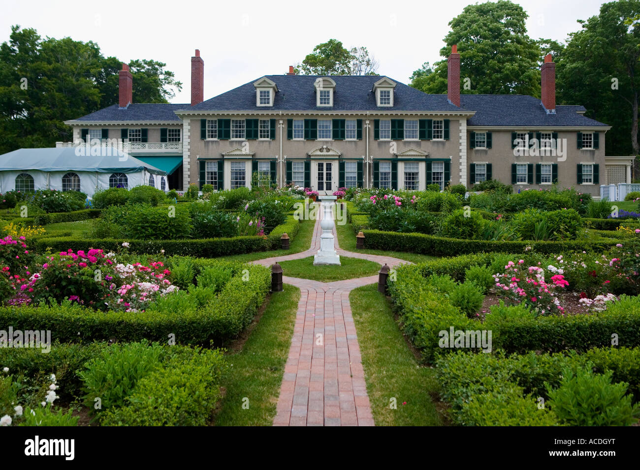 Formal gardens at Hildene Estate was home of Robert Todd Lincoln