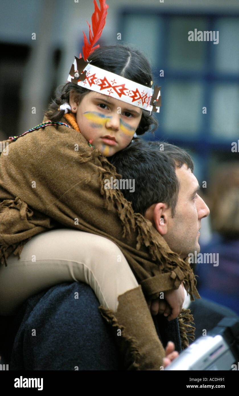 girl dressed like indian Stock Photo