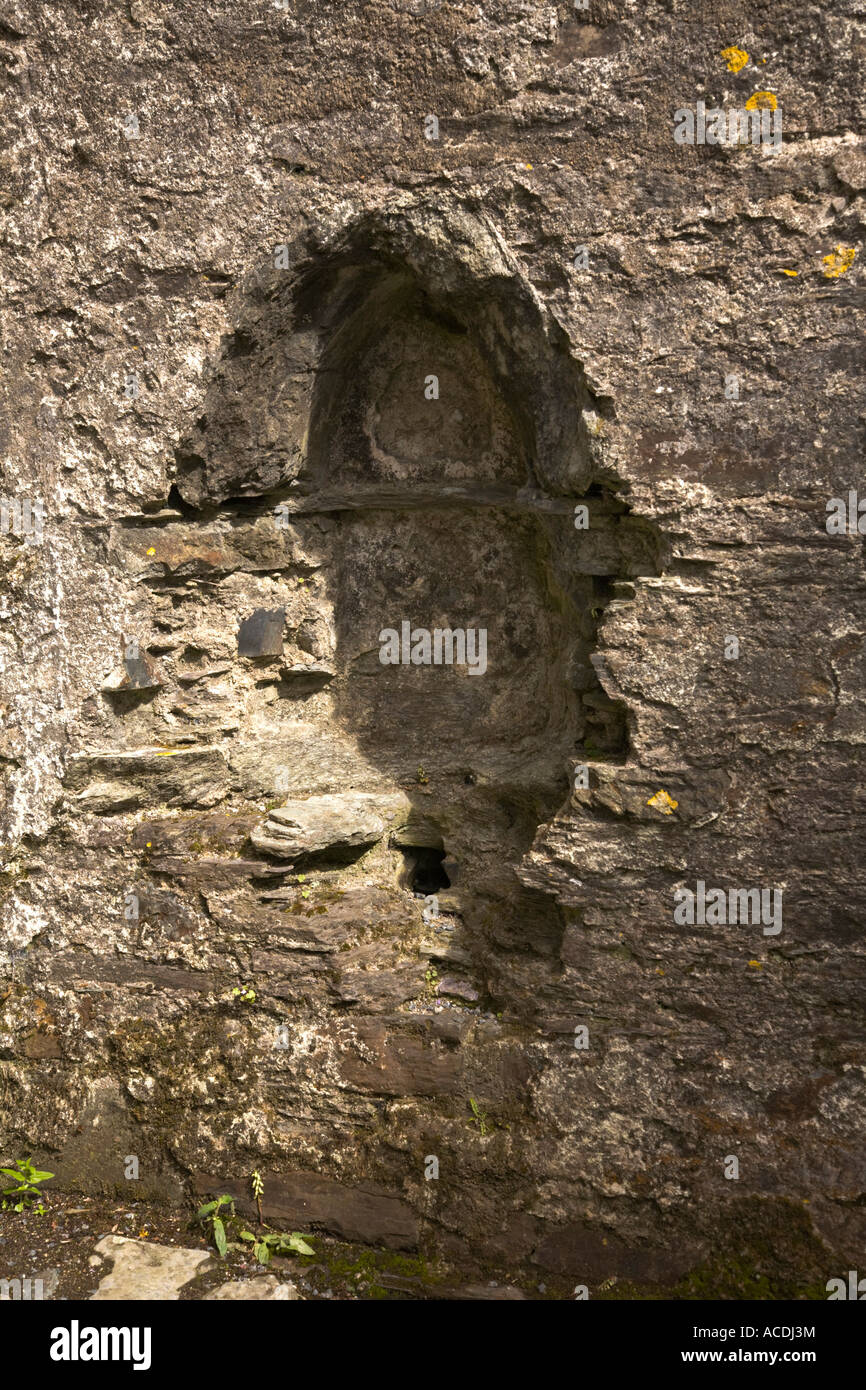 Restormel Castle Cornwall England shell keep interior view of keep ...