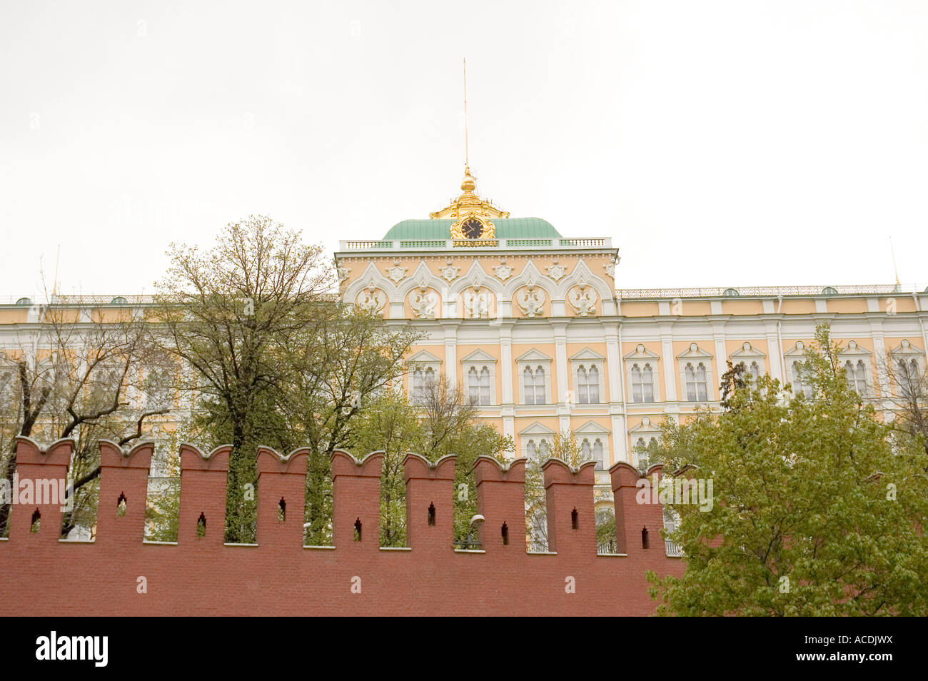 A view of the Kremlin in Moscow Russia Stock Photo