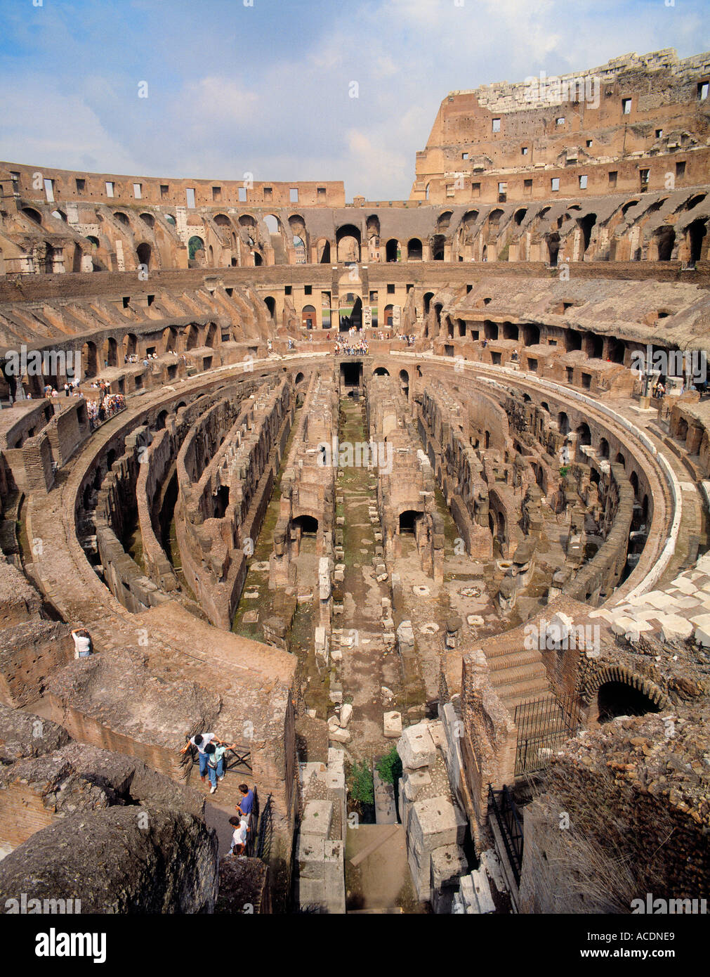Rome Italy.  The Colosseum interior Stock Photo