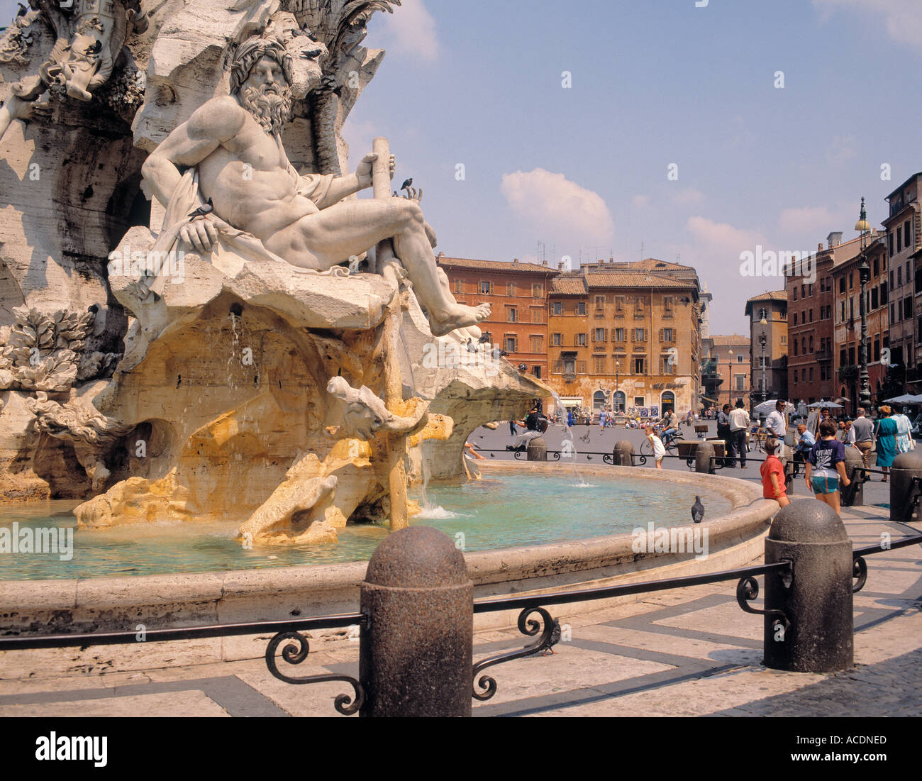 Piazza navona rome fountain four rivers hi-res stock photography and ...