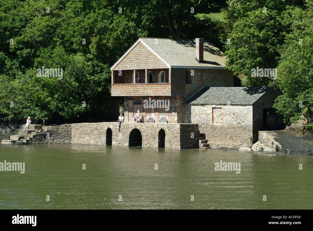 Riverside House with Boathouse on River Dart near Dartmouth Devon