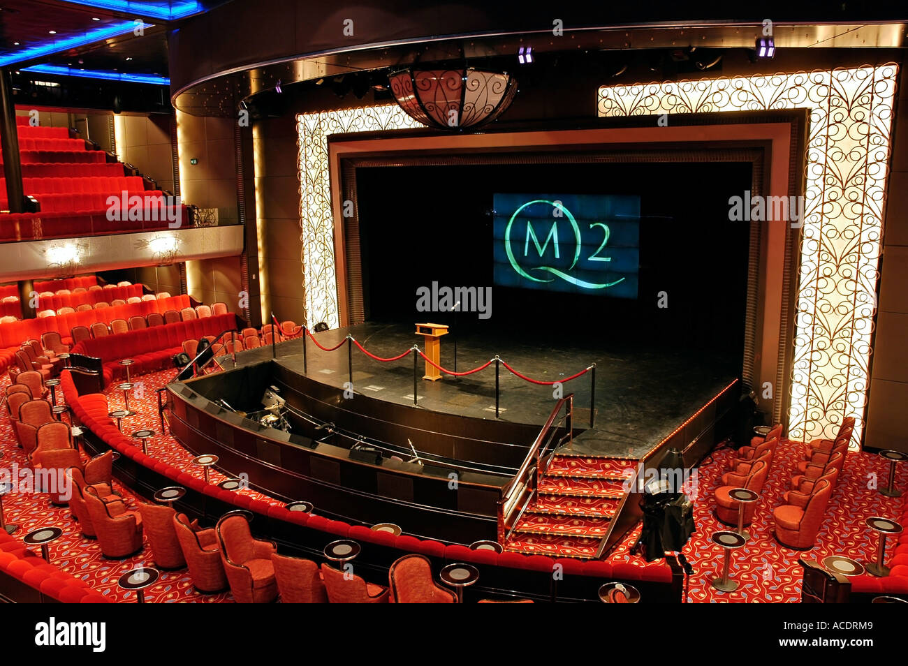 The Royal Court Theatre On Board Ocean Liner Queen Mary 2 Stock Photo the-royal-court-theatre-on-board-ocean-liner-queen-mary-2-stock-photo