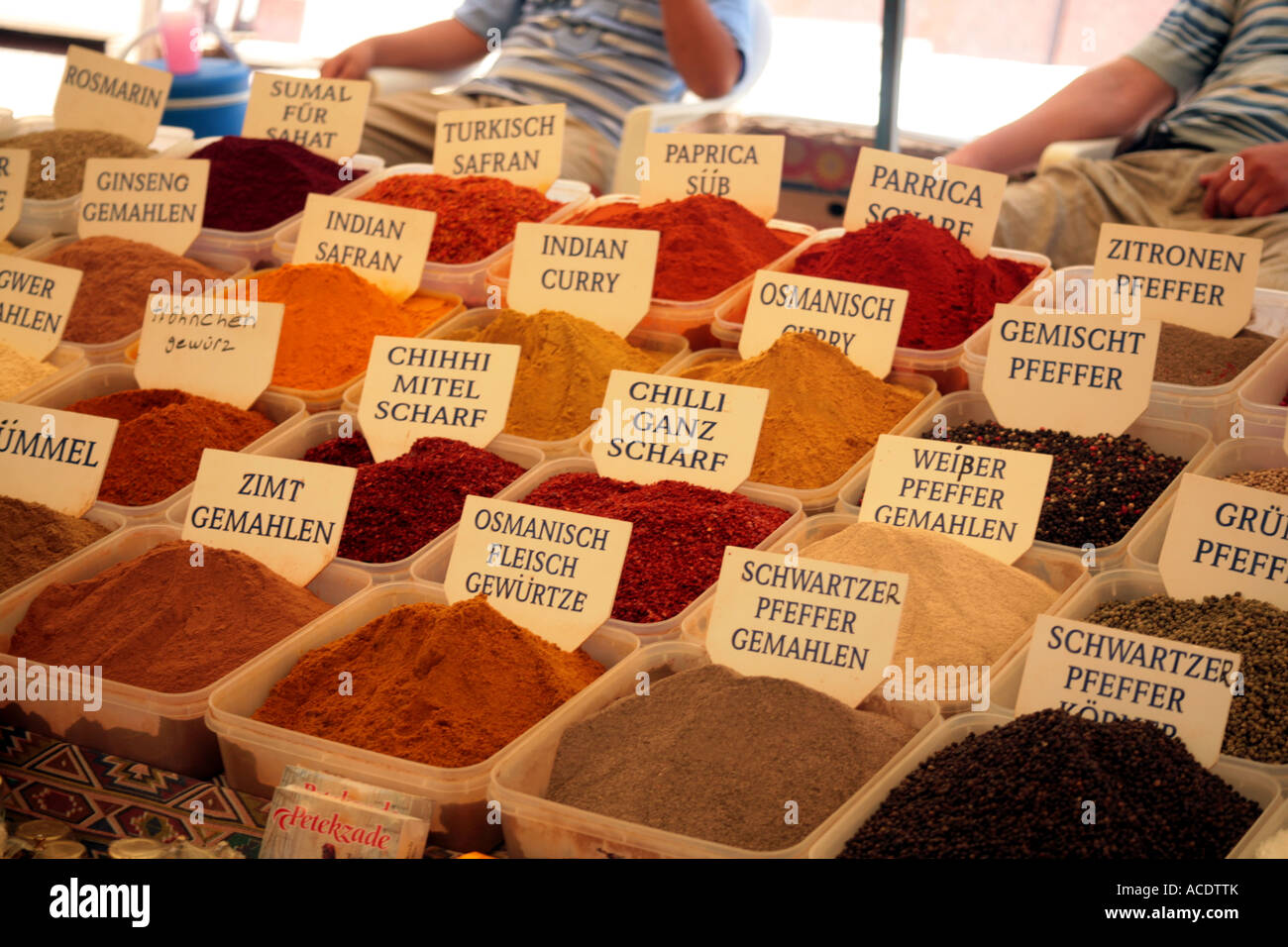 fresh spices at a market Stock Photo