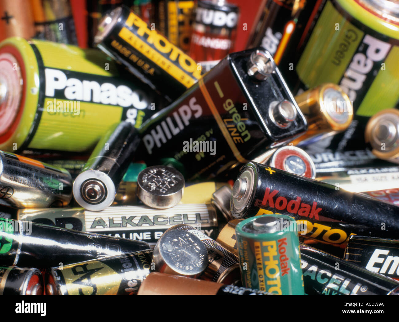USED BATTERIES Stock Photo Alamy