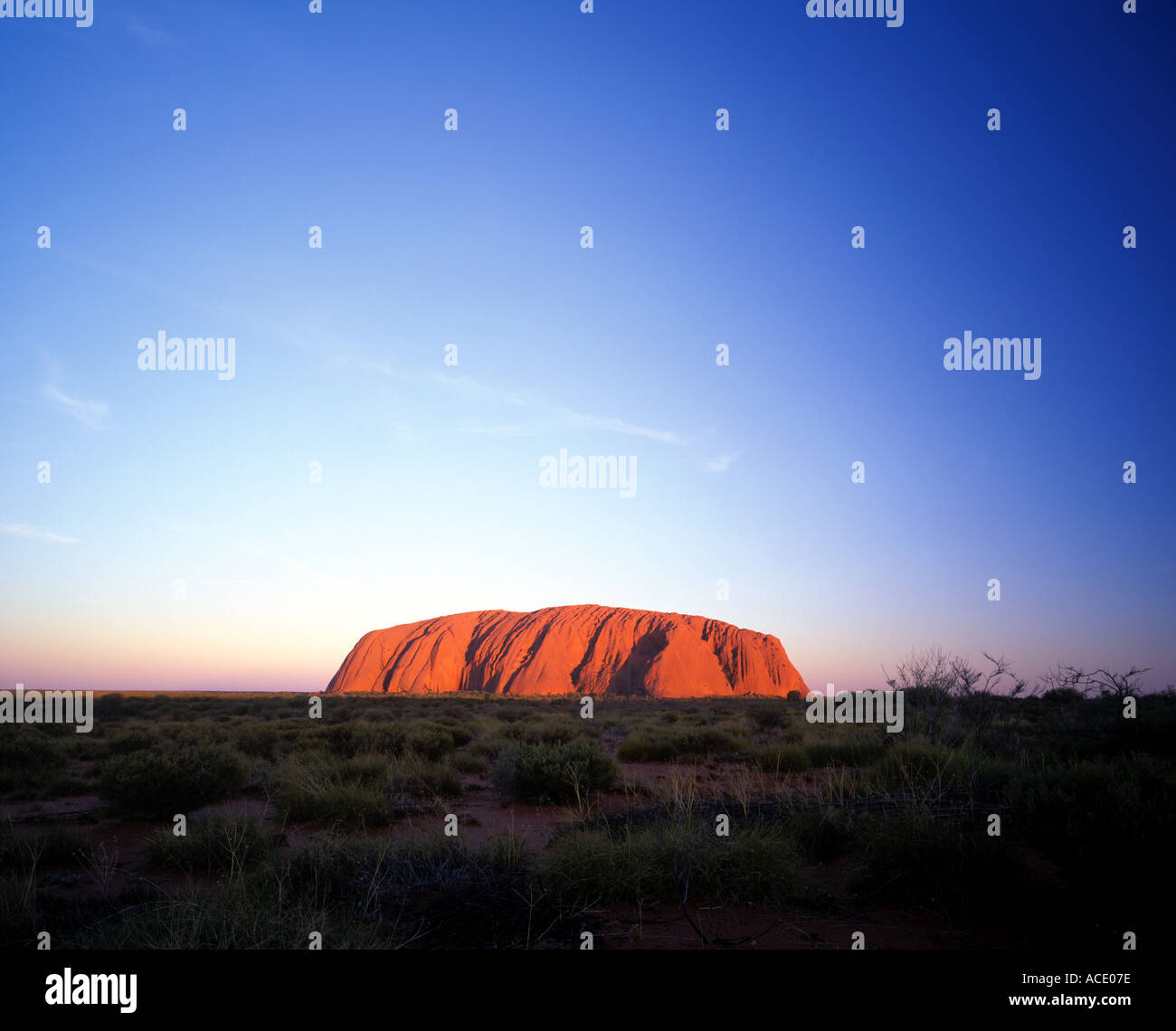 Uluru or Ayers Rock in The Northern Territory Australia Stock Photo