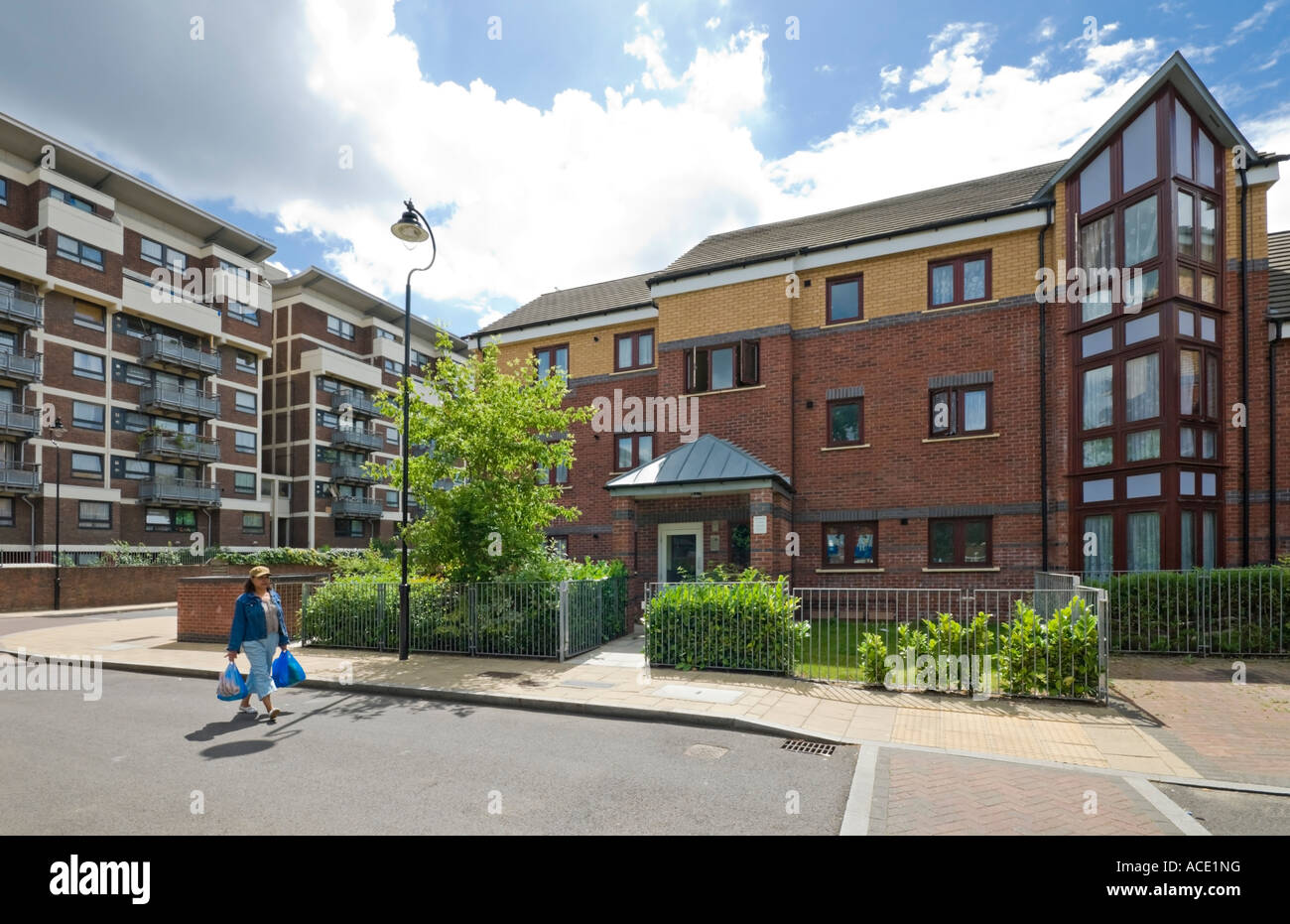 The Old and New Nightingale Estate in Hackney London Side by Side Stock Photo