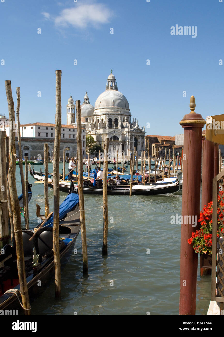 Basilica di S. Maria della Salute, Venice, Italy at entrance to Canal Grande, Grand Canal Stock Photo