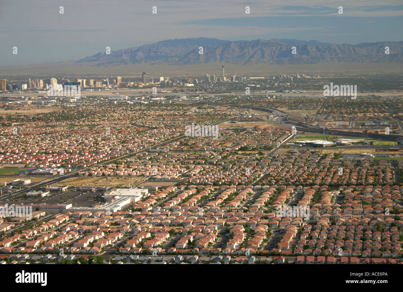 Ariel view of Las Vegas Nevada United States of America Stock Photo - Alamy