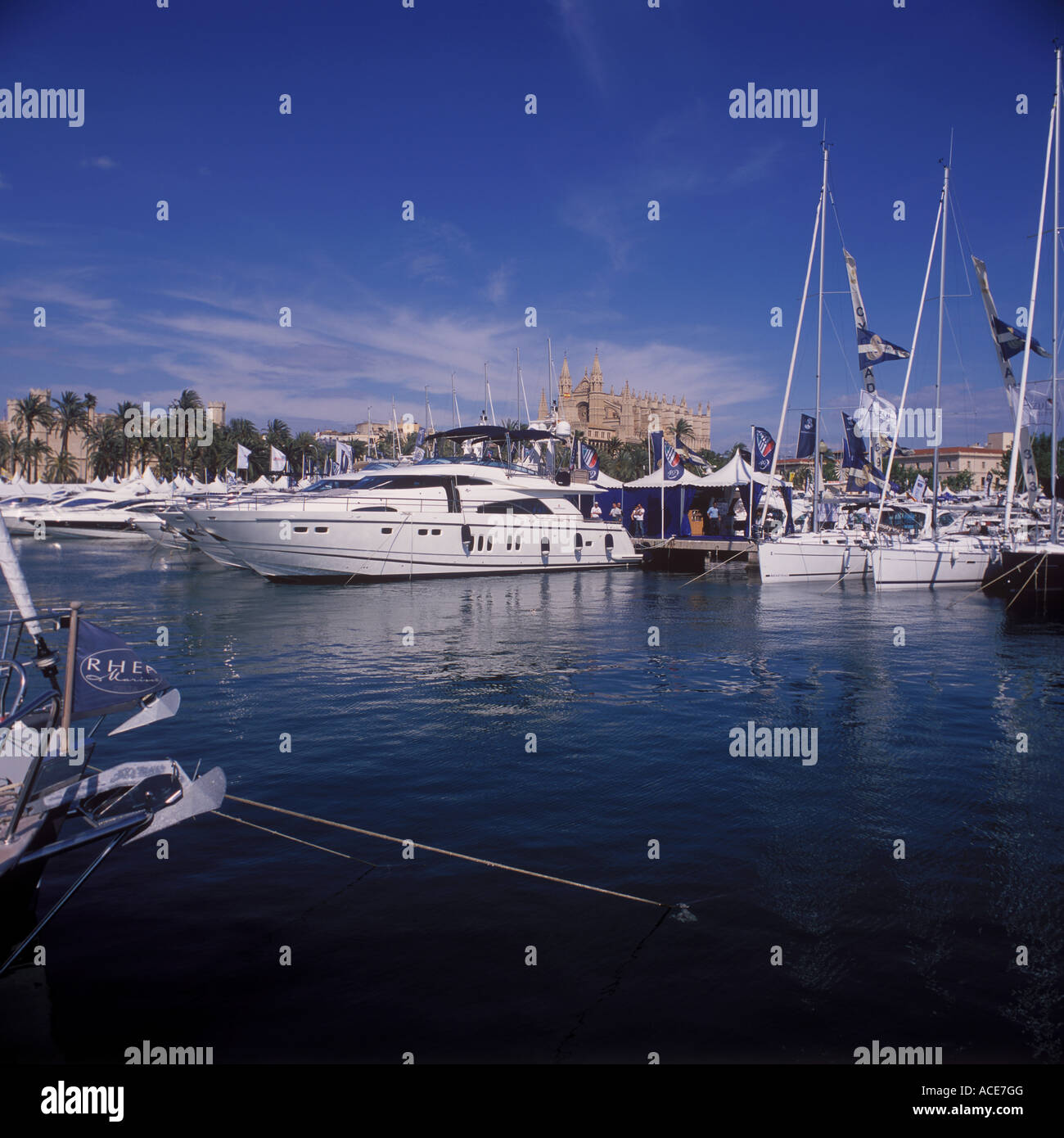 Palma International Boat Show looking towards Fairline South Mallorca