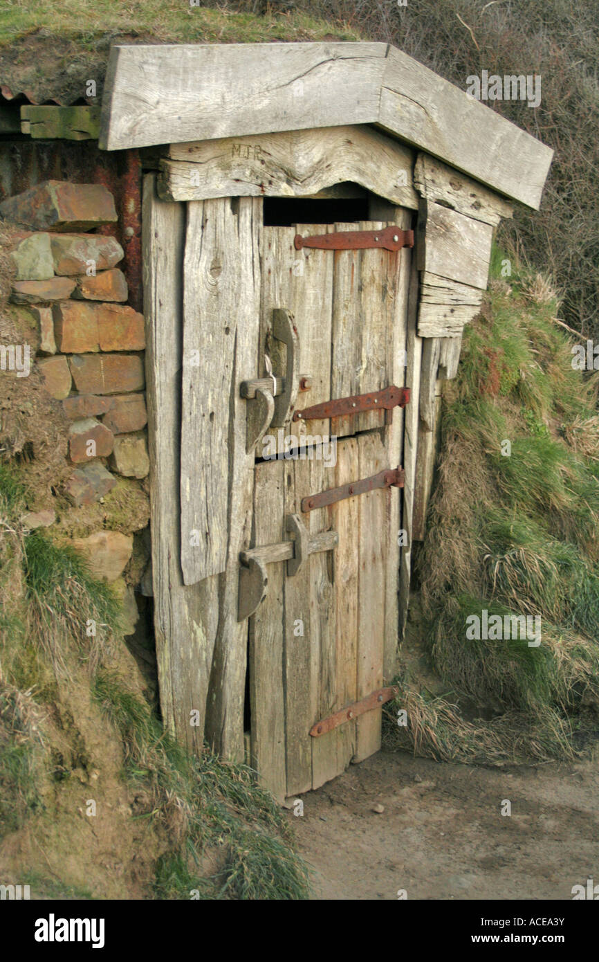Hawkers Hut on South West Coast path near Morwenstow Stock Photo