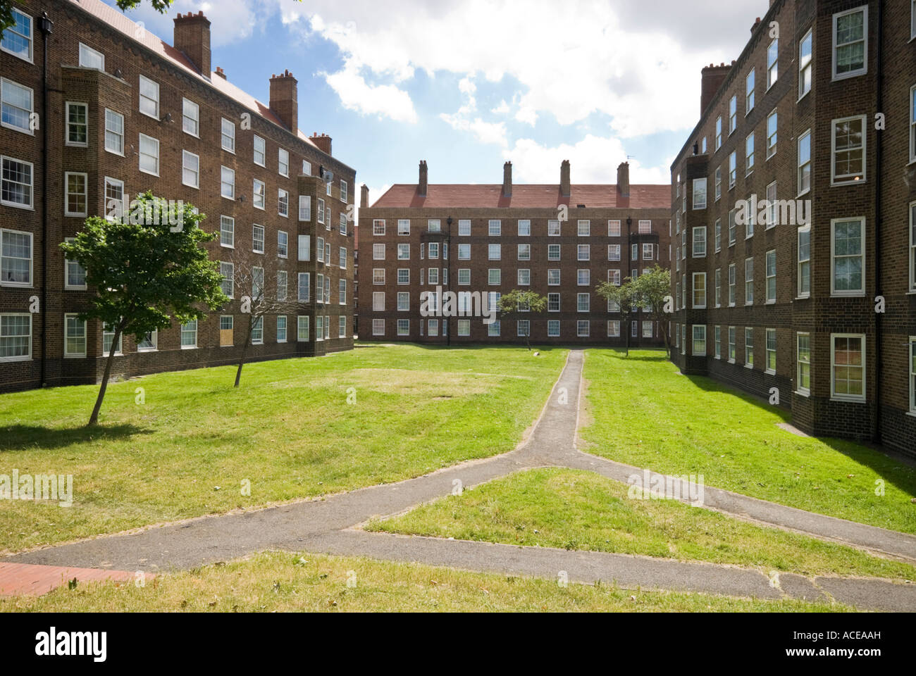 Old Housing Estate in Hackney London Stock Photo Alamy