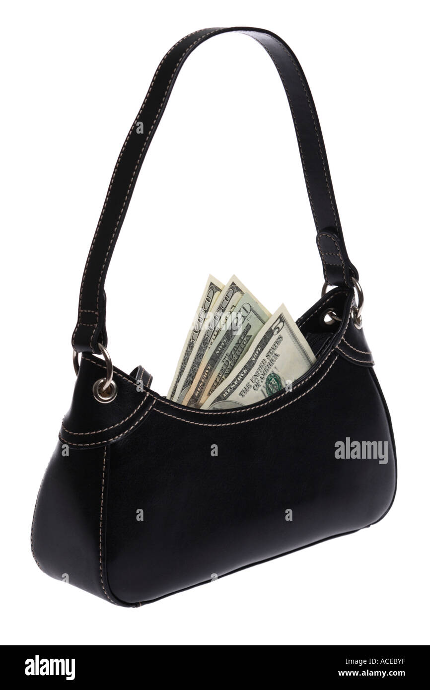 purse with money Stock Photo