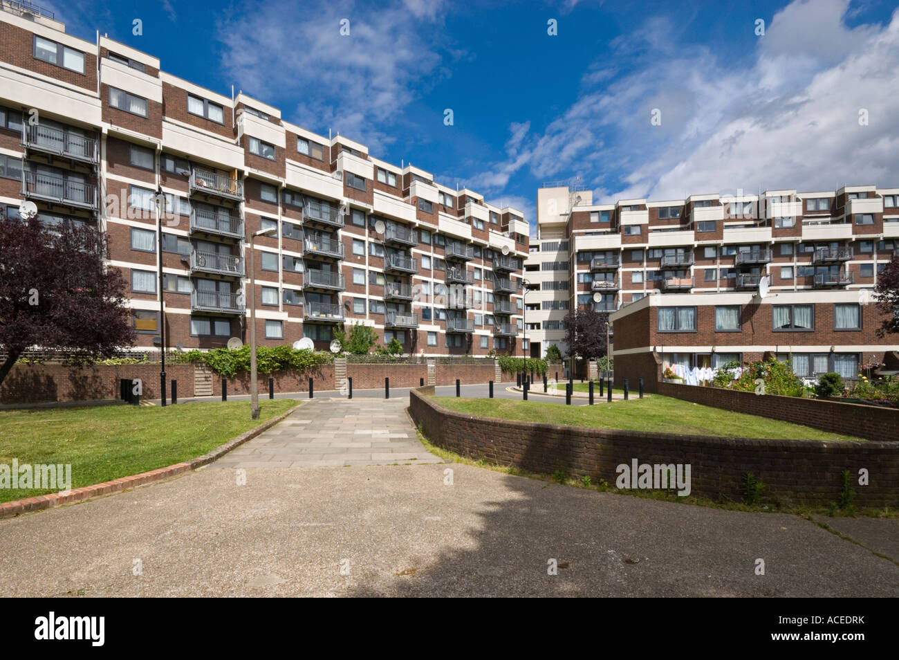 The old Nightingale Estate in Hackney London Stock Photo