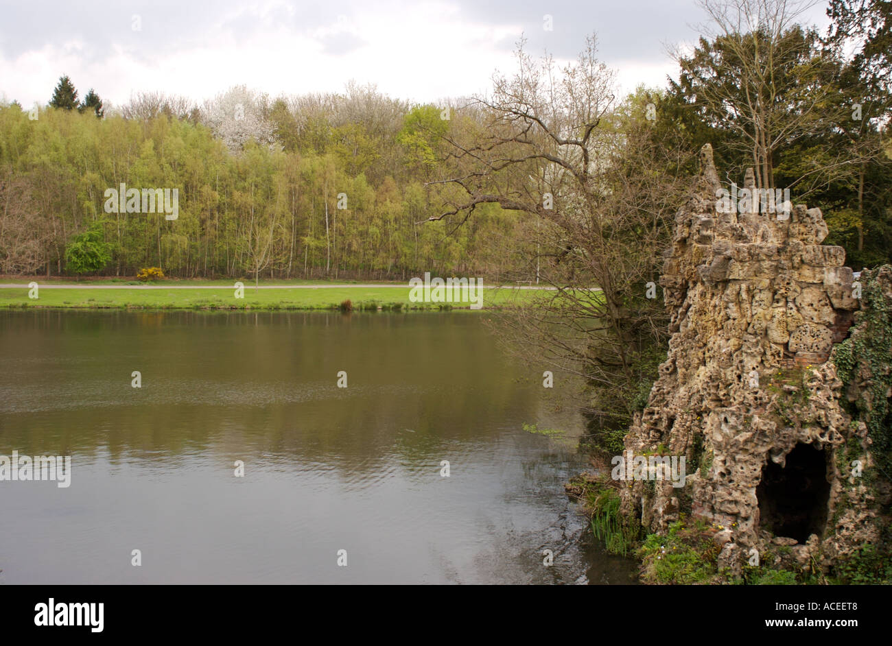 Grotto at painshill park Stock Photo Alamy