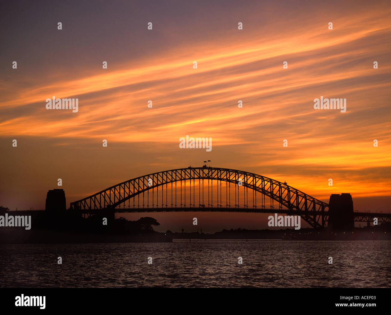 Sydney nsw sydney harbour bridge at sunset hi-res stock photography and ...