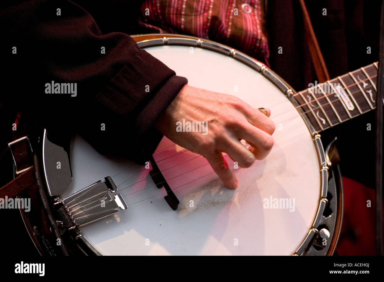 Alison Brown American folk musician and banjo player live on stage Stock Photo