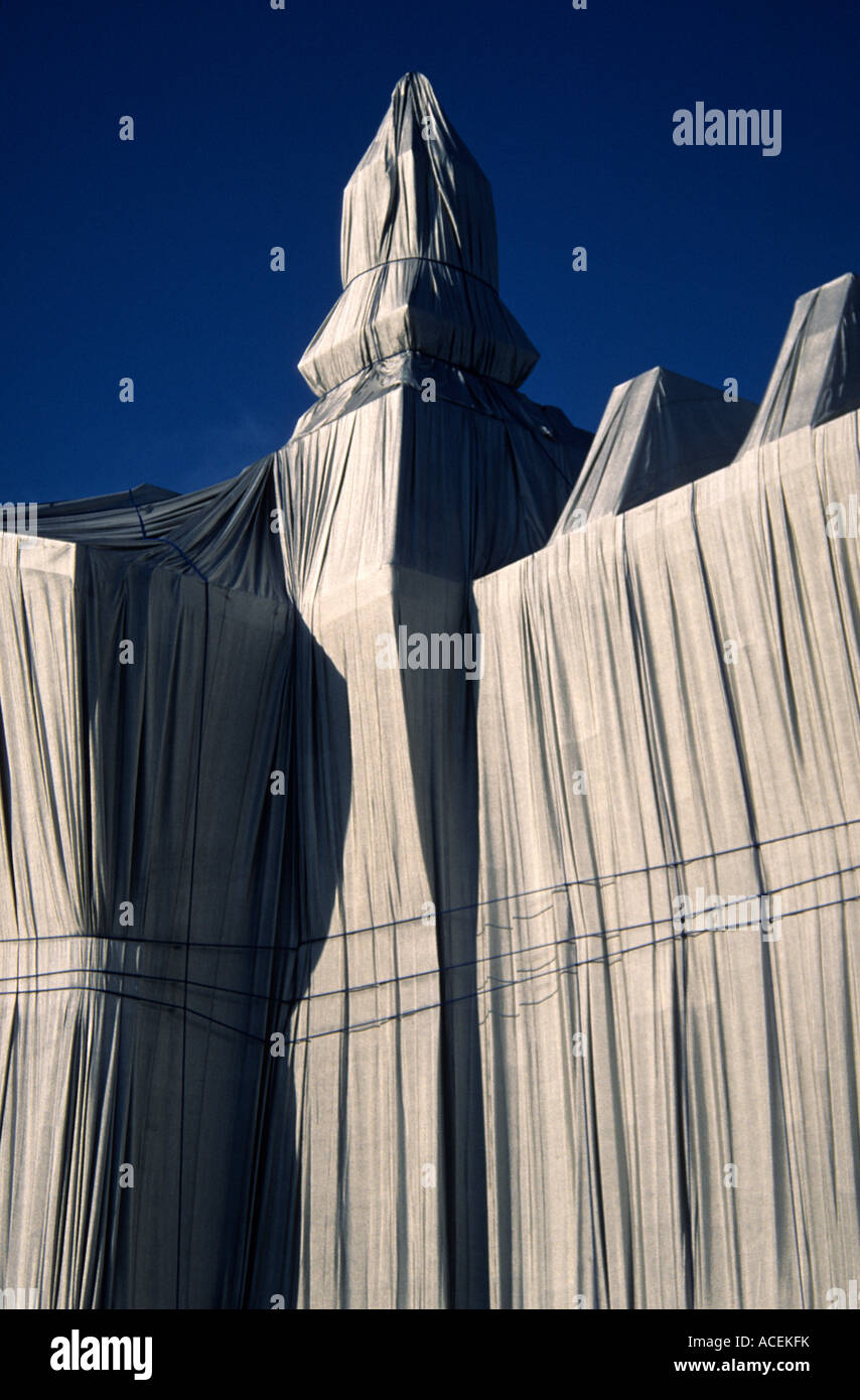 The Wrapped Reichstag, Berlin, Germany. Stock Photo