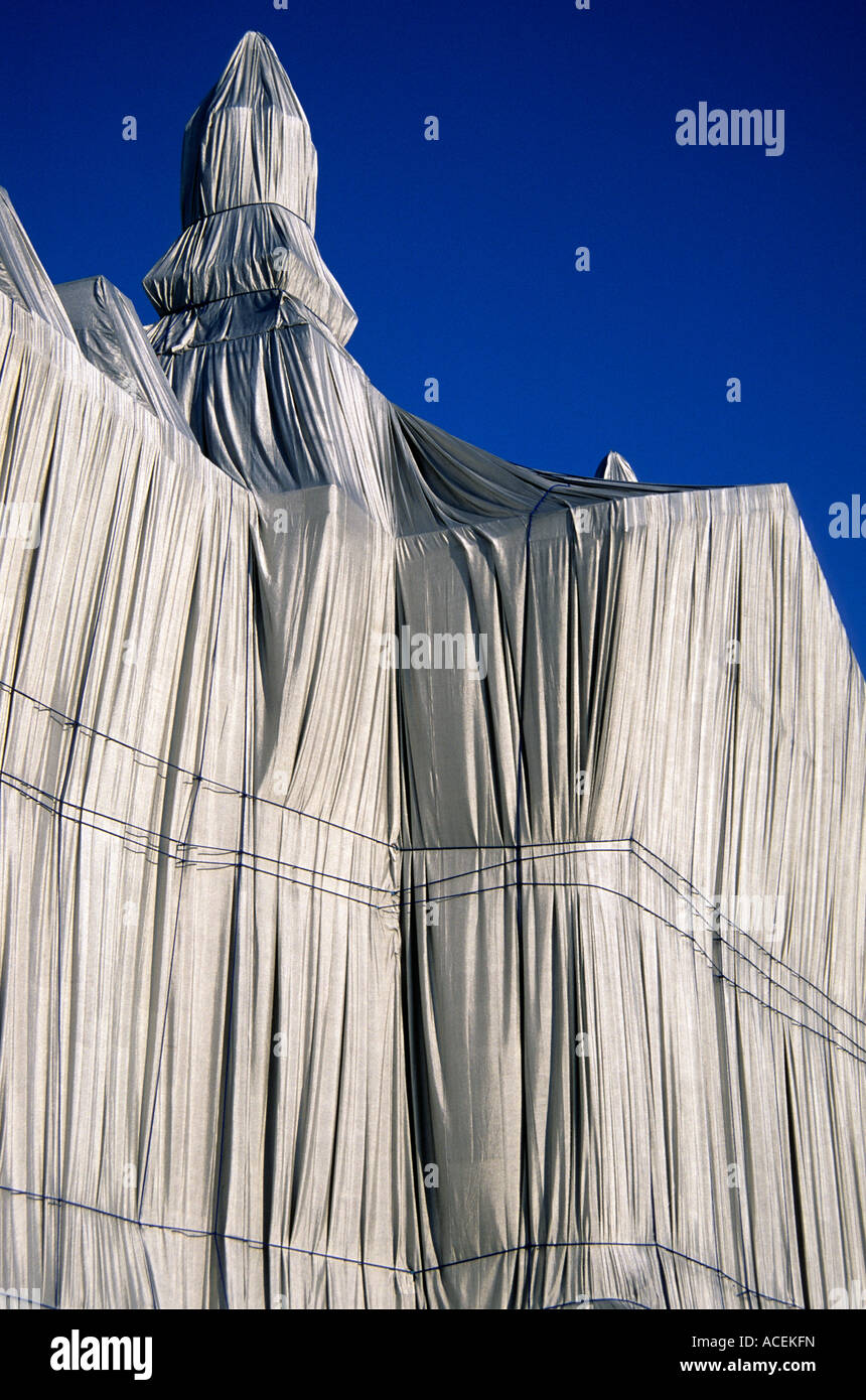The Wrapped Reichstag, Berlin, Germany. Stock Photo