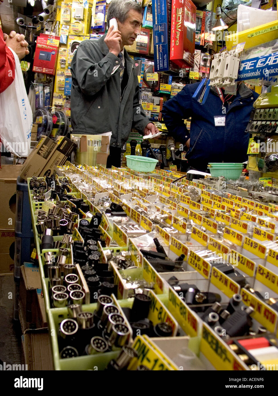 Akihabara electronic store district tokyo japan hires stock