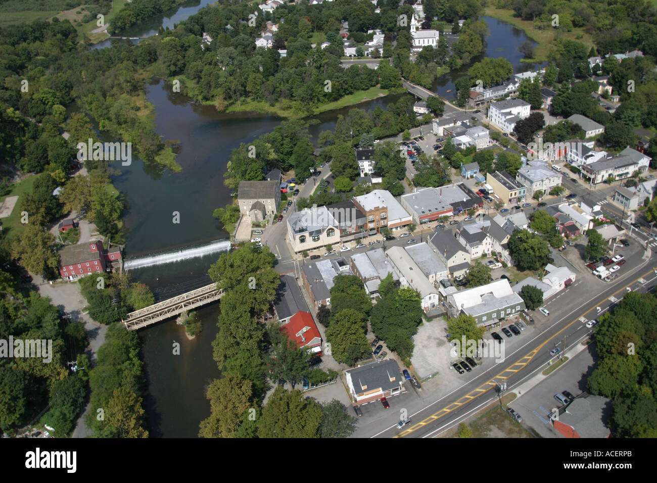 Aerial view of Clinton, New Jersey, U.S.A. Hunterdon County Stock Photo Alamy
