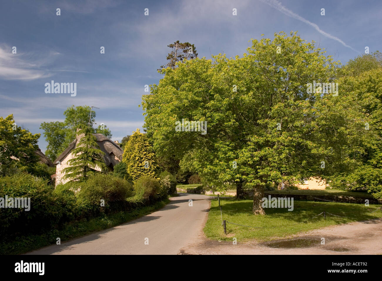 Wales Glamorgan Merthyr Mawr village square Stock Photo