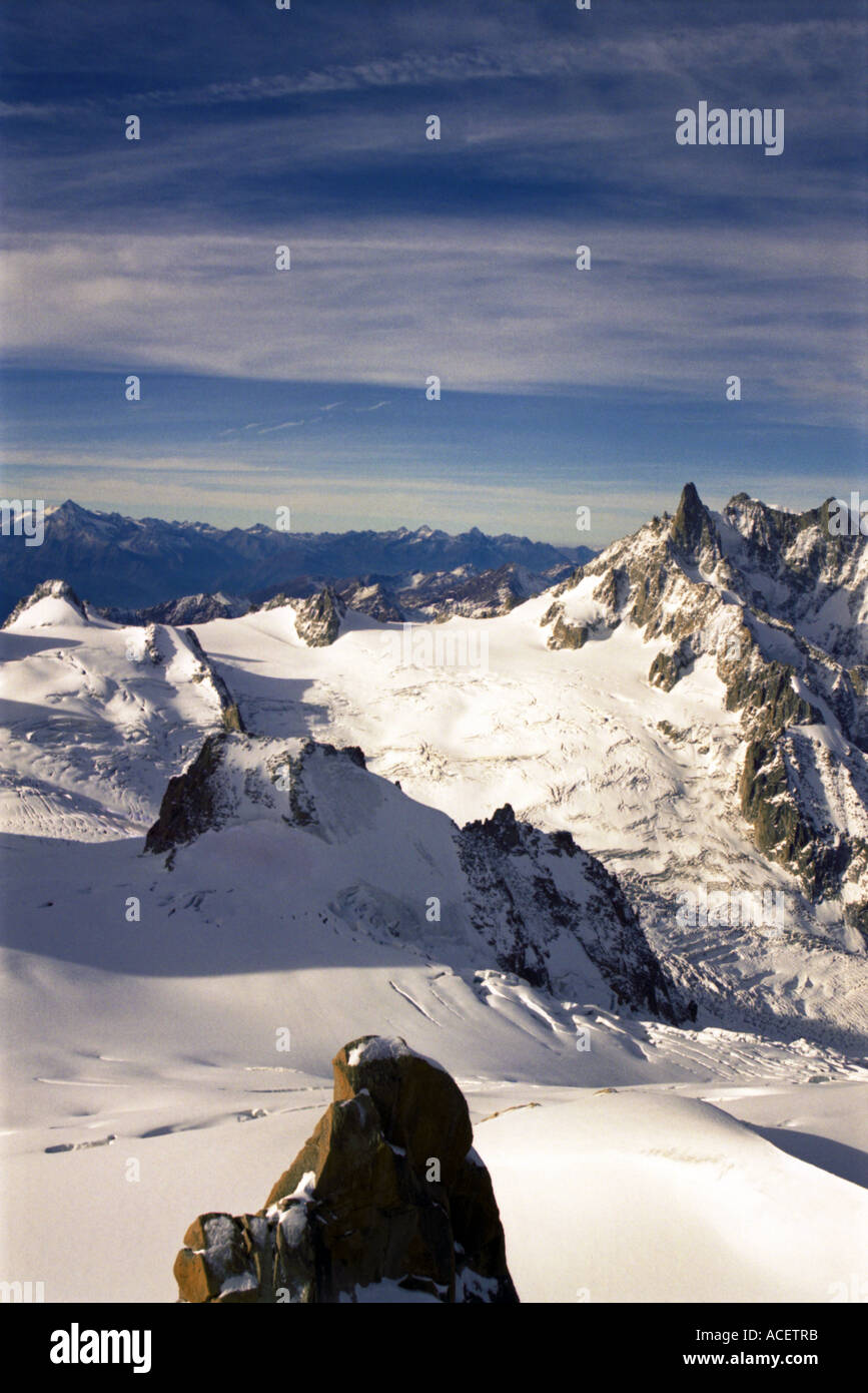 Mountain vista taken from Aiguille du Midi (The Needle of the South ...