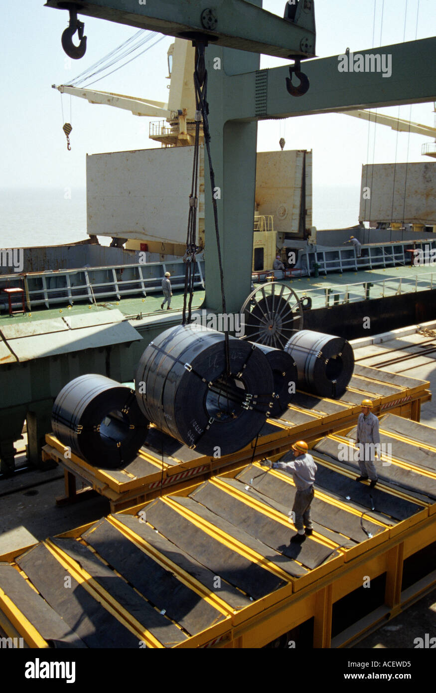 Shanghai China Baoshan Iron Steel Company Baosteel shipping docks