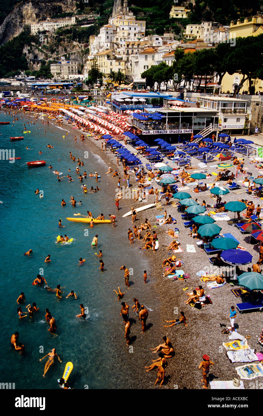 Amalfi Coast Italy Beach at Amalfi Stock Photo - Alamy