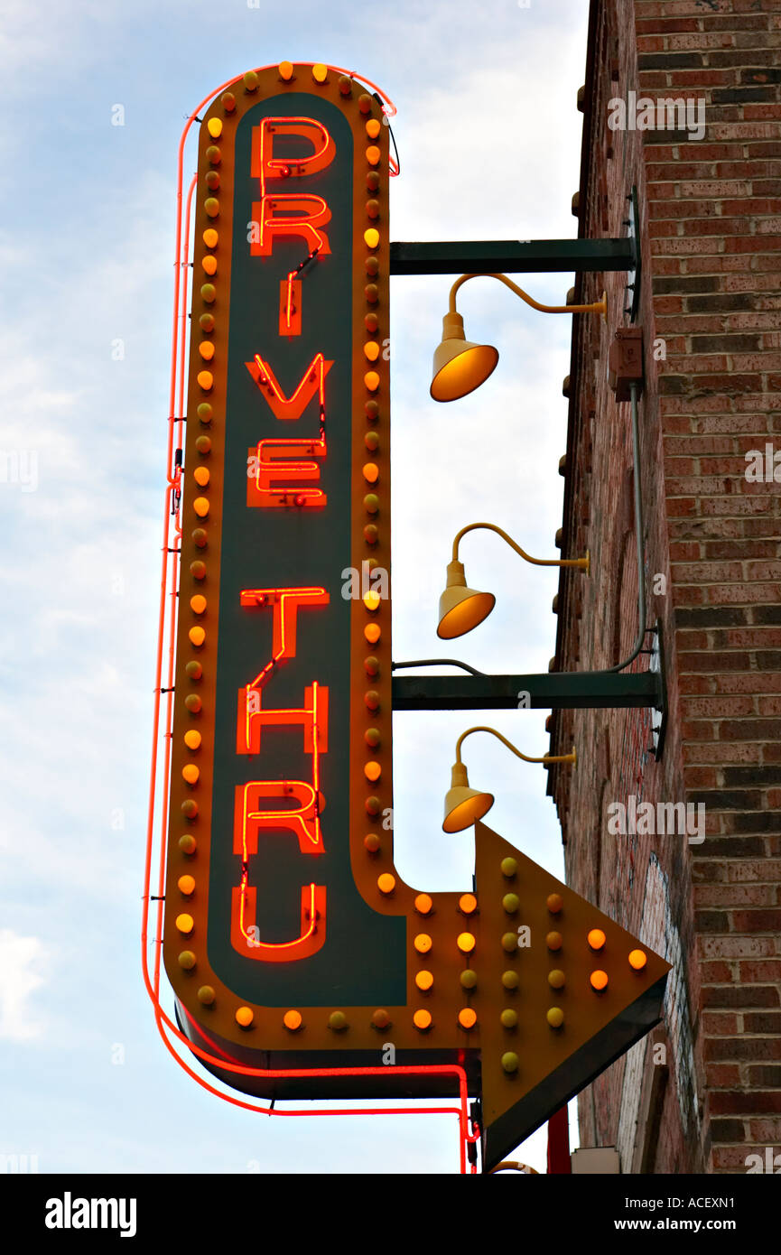 neon drive thru sign neon drive thru sign
