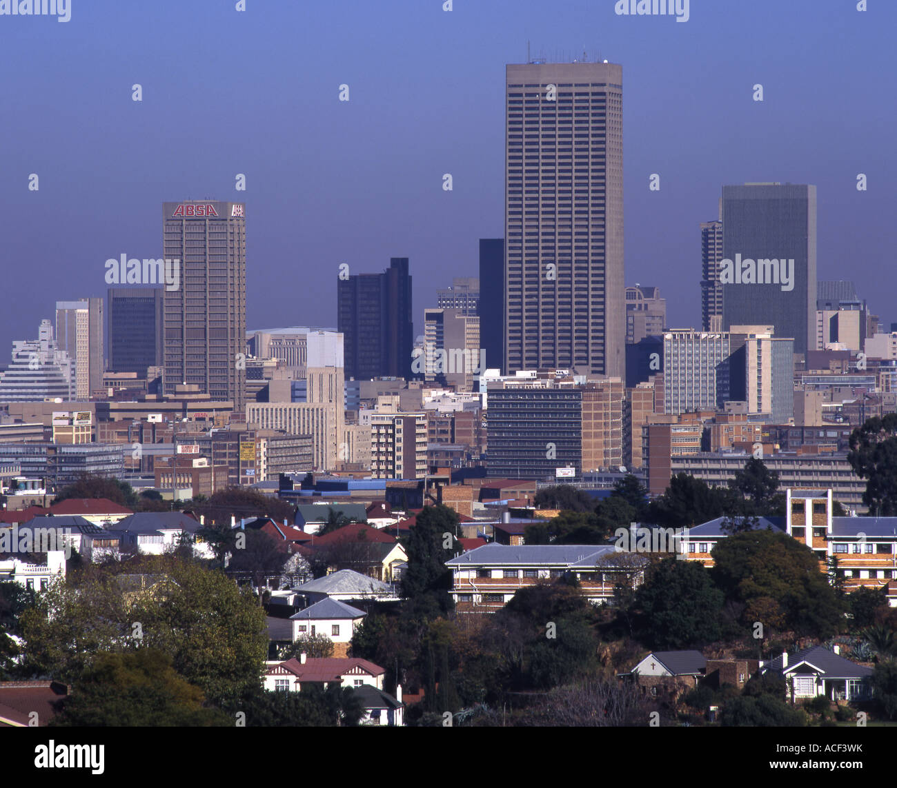 Johannesburg city centre with the Carlton center being the tallest