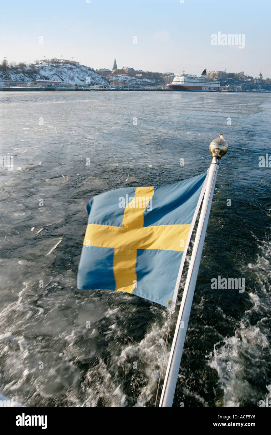 SWEDEN STOCKHOLM FERRY TO STOCKHOLM ARCHIPELAGO IN WINTER Stock Photo sweden-stockholm-ferry-to-stockholm-archipelago-in-winter-stock-photo