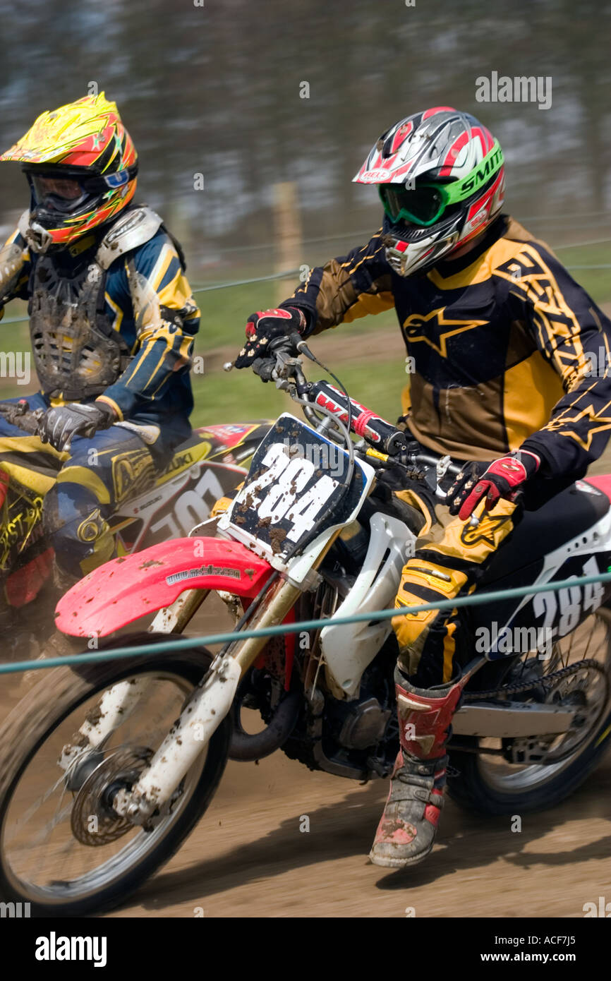 Motocross riders during race Stock Photo - Alamy