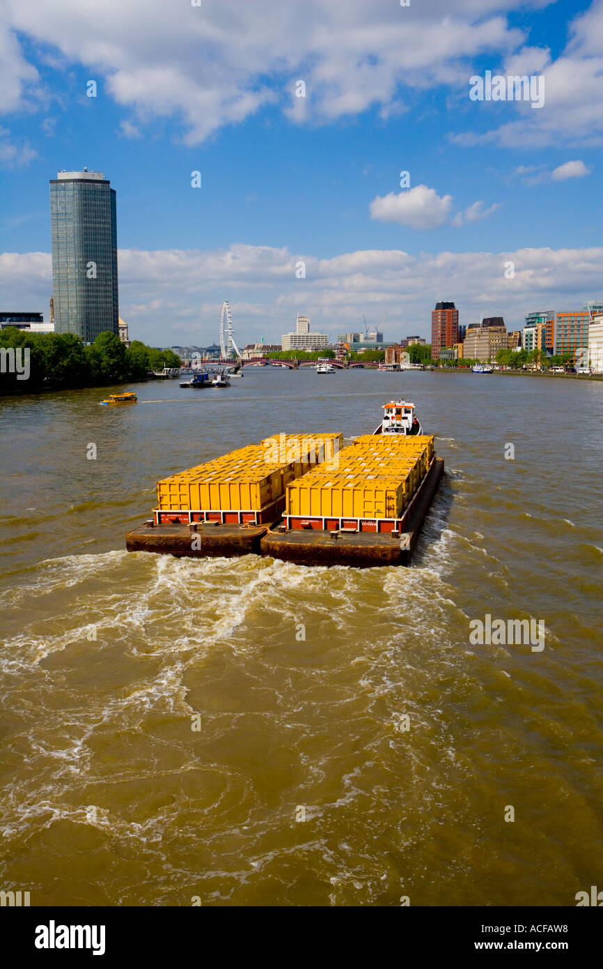 Cory Environmental Services' Tug, Thames, London Stock Photo