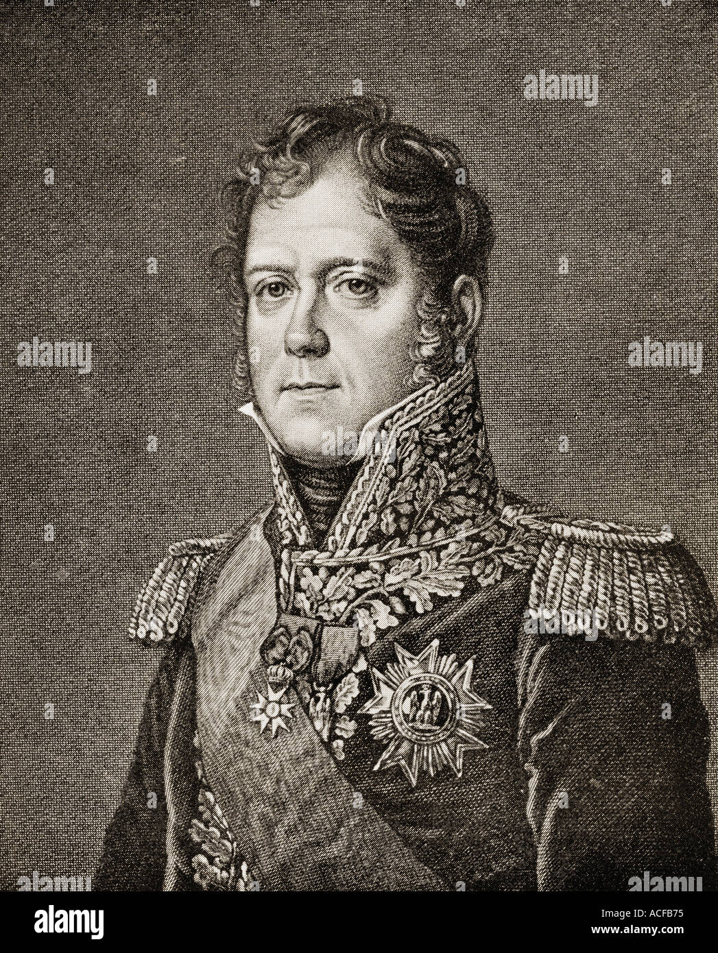 Marshal of the Empire Michel Ney,1st Duke of Elchingen, 1st Prince of the Moskva, 1769-1815. French soldier and military commander. Stock Photo