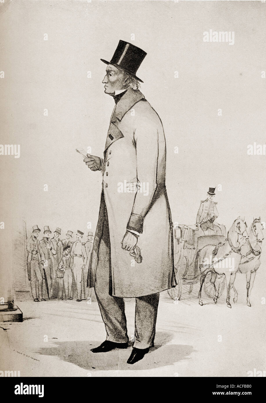 Marshal General Jean-de-Dieu Soult,1st Duke of Dalmatia,1769 - 1851. French general and statesman, Marshal to Napoleón. From a sketch by G B Campion Stock Photo