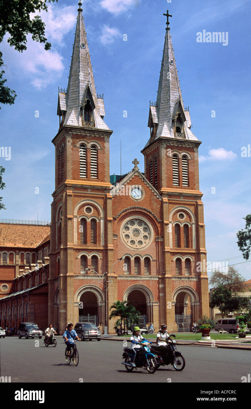 VNM Saigon Ho Chi Ming City Notre Dame church Stock Photo