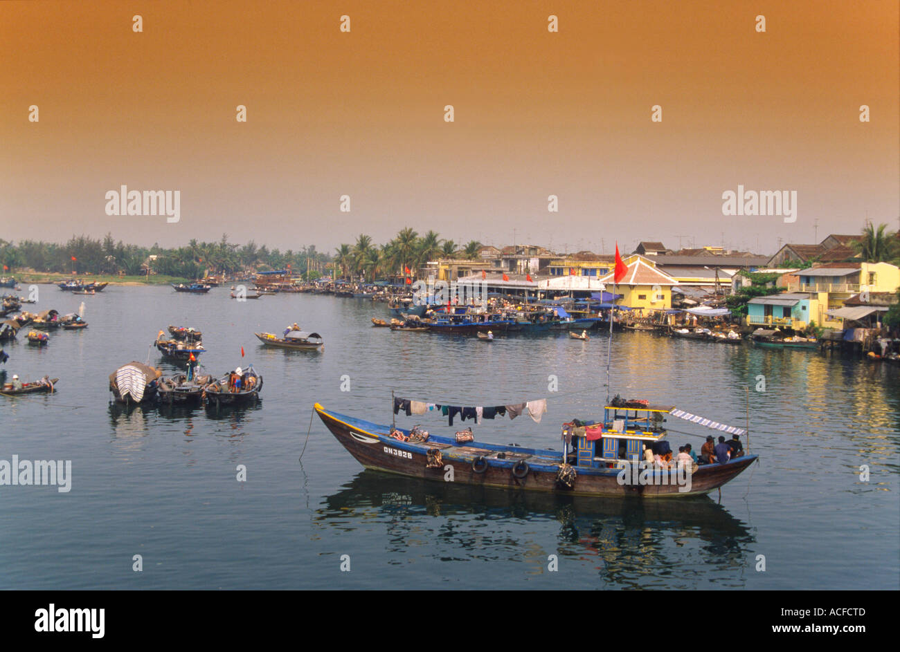 Vietnam Mekong Delta floating market Stock Photo