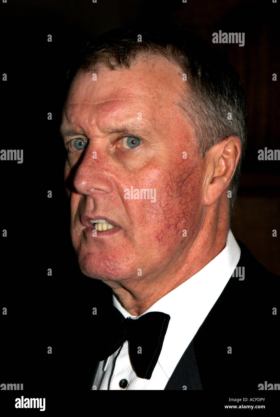 Sir Geoff Hurst, World Cup winner 1966, hat trick hero at a charity event in black tie Stock Photo