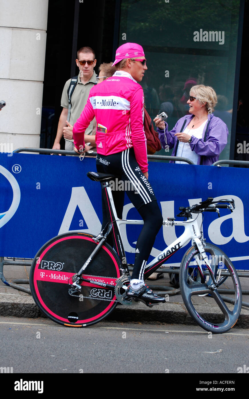 Axel Merckx at the 2007 Tour de France prologue in London Stock Photo