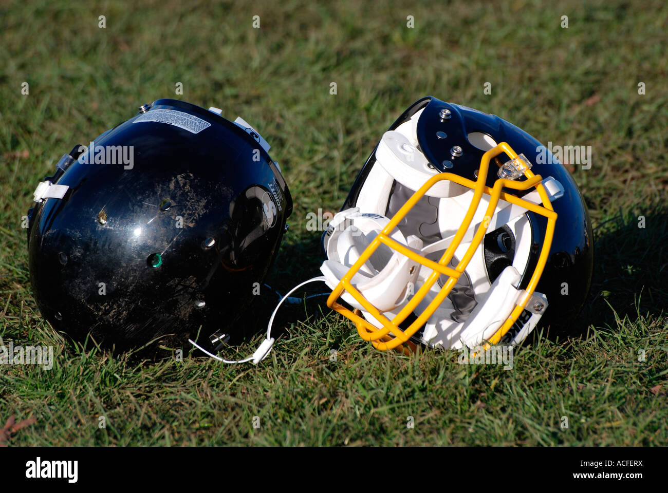 american football helmets Stock Photo Alamy