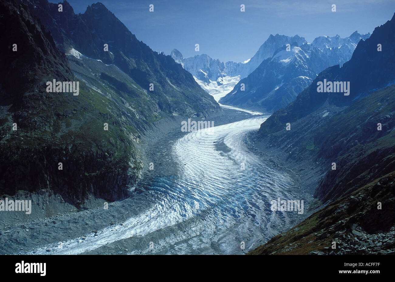 Mer de Glace Glacier nr Chamonix Savoie France Stock Photo
