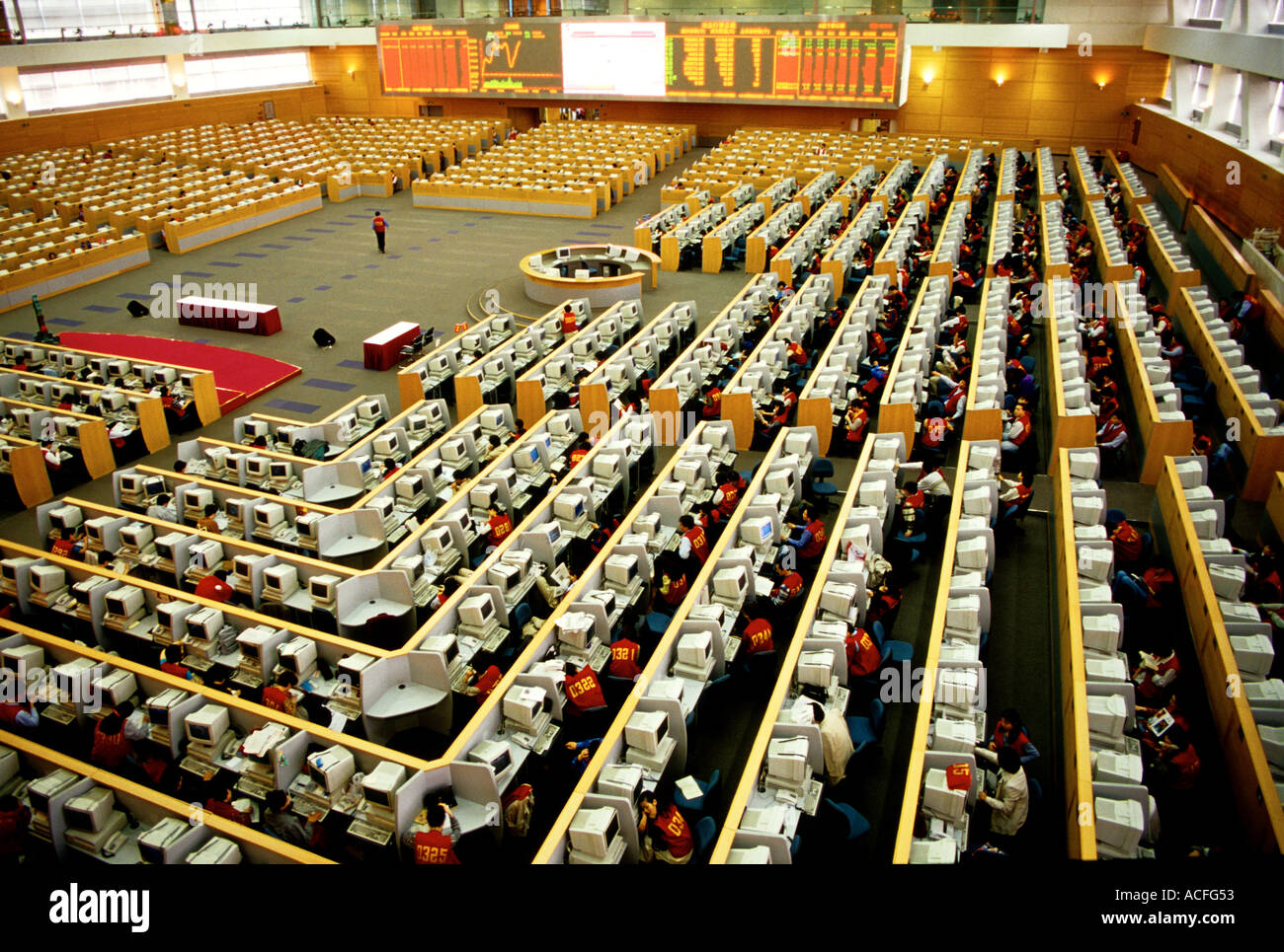 Shanghai China Stock Exchange trading floor Stock Photo Alamy