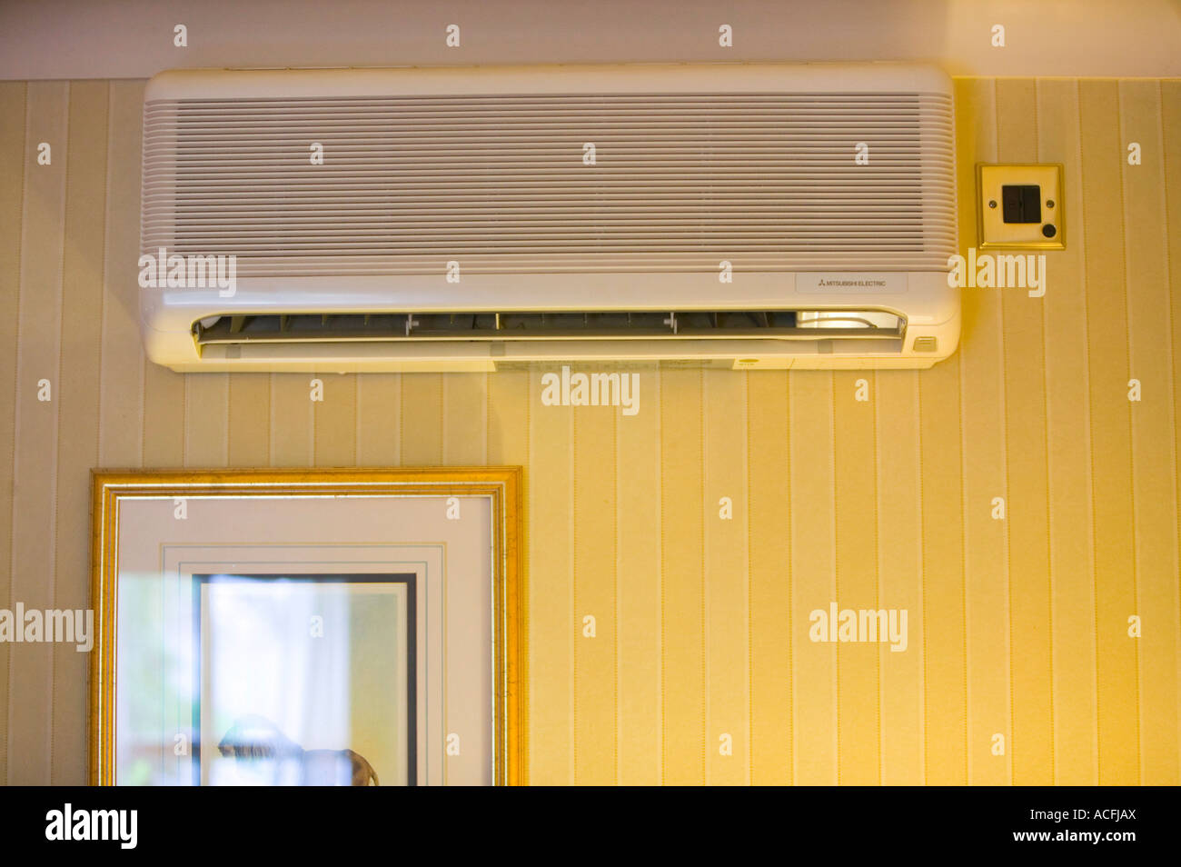 Air conditioning in a hotel bedroom London UK Stock Photo Alamy